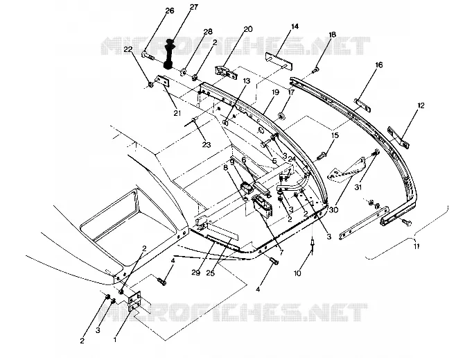 Parachoques y BISAGRA Star, Sprint and Sprint E/S (4912721272003A)