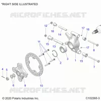 SUSPENSION TRASERA HUBS, CARRIER AND BRAKE DISC