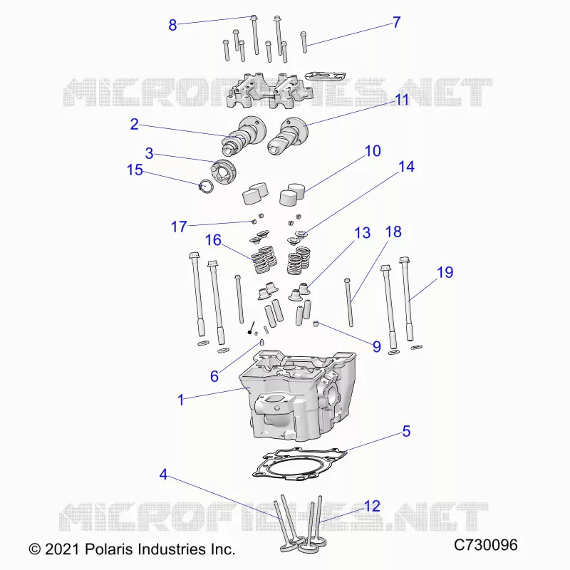 ENGINE, CULATA, CAMS AND VALVES