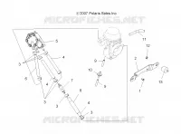 MOTOR, CARBURADOR MOUNTING AND BOMBA DE COMBUSTIBLE AND LINES