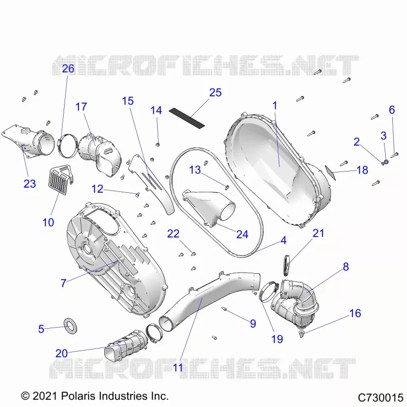 TREN, CLUTCH COVER AND DUCTING