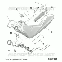 SISTEMA DE COMBUSTIBLE, FUEL TANK ASM.