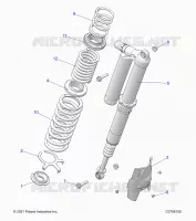 SUSPENSION, REAR MONTAJE DE DESCARGA, DELUXE