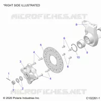 SUSPENSIÃ“N DELANTERA HUB, CARRIER, AND BRAKE DISC