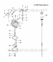 ENGINE, CARBURADOR AND CHOKE CABLE