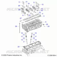ENGINE, HEAD ASM AND VÃLVULAS