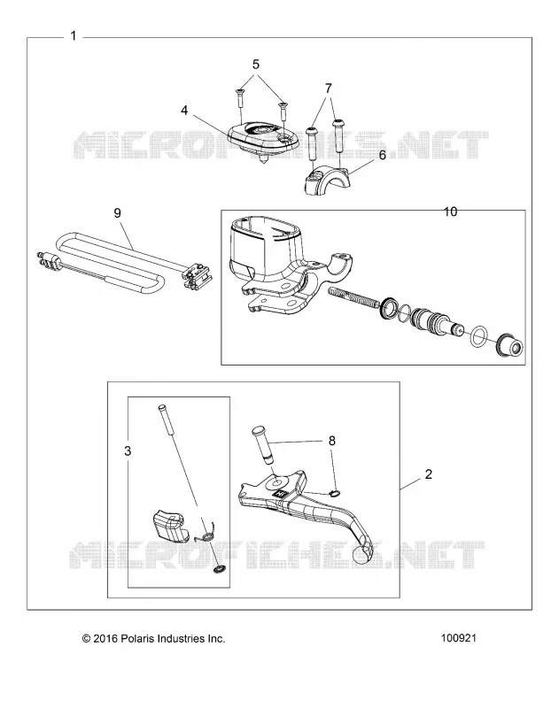 FRENO FRONTAL BRAKE LEVER AND MASTER CYLINDER