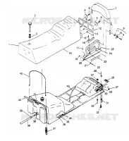 ASIENTO Y tanque de gas ASAMBLEA  TRAIL DELUXE 0952262 (4928862886A010)
