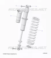 SUSPENSION, REAR MONTAJE DE DESCARGA