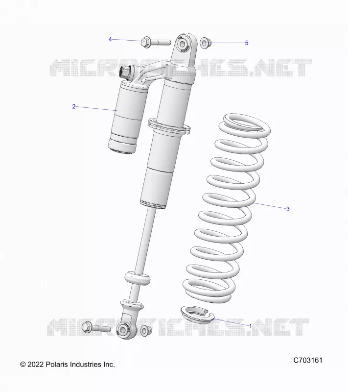 SUSPENSION, REAR MONTAJE DE DESCARGA
