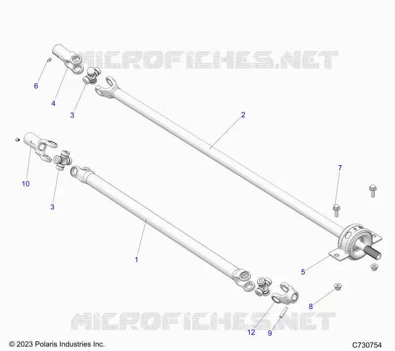 TREN, FRONT AND REAR PROP SHAFT