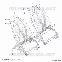 ASIENTO BELT MOUNTING, REAR, PREMIUM/DELUXE