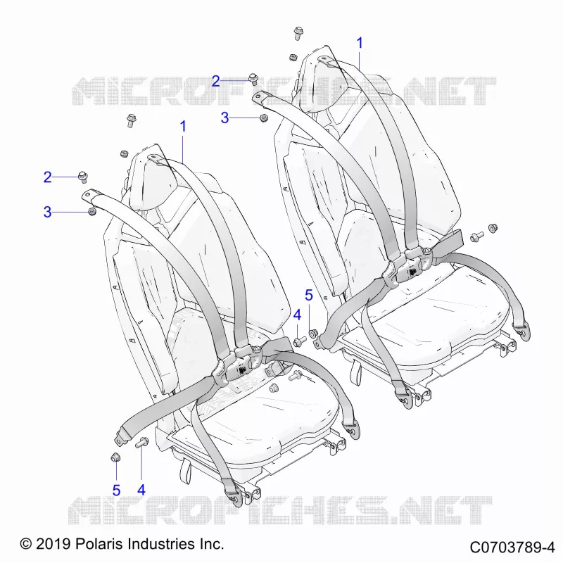 ASIENTO BELT MOUNTING, REAR, PREMIUM/DELUXE