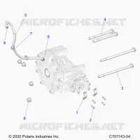 TREN, GEARCASE, REAR, MOUNTING