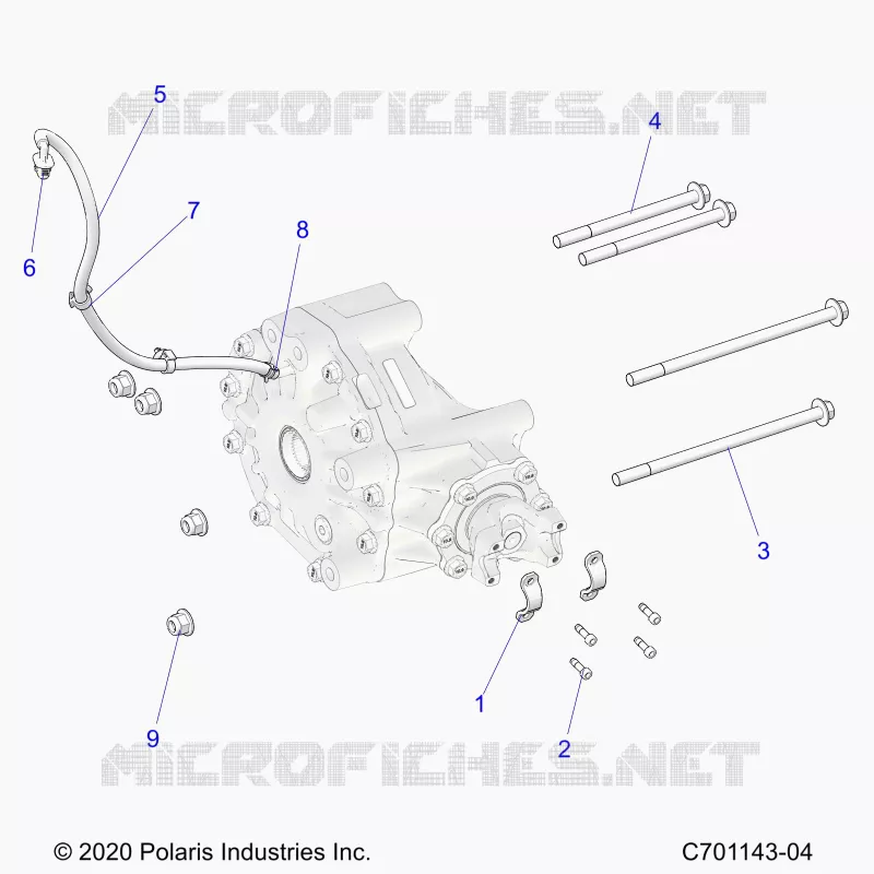 TREN, GEARCASE, REAR, MOUNTING
