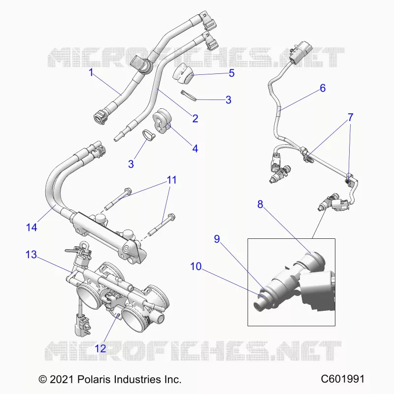 SISTEMA DE COMBUSTIBLE, RAIL, LINES AND THROTTLE BODY