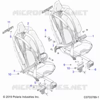 ASIENTO BELT MOUNTING, FRONT, PREMIUM/DELUXE