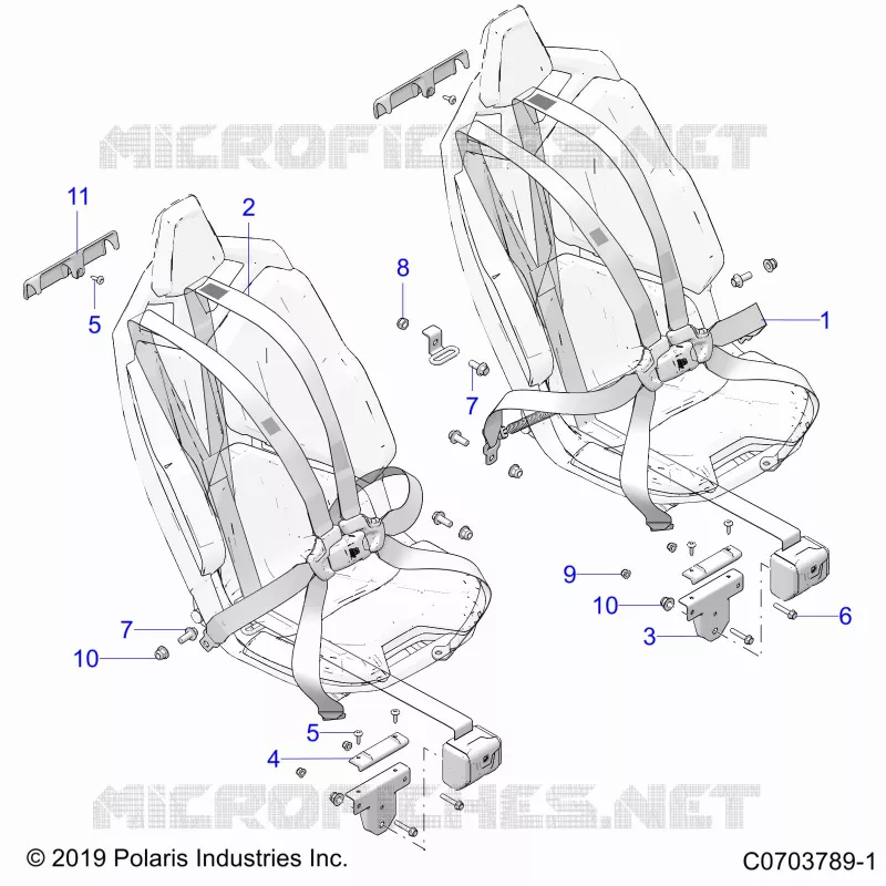 ASIENTO BELT MOUNTING, FRONT, PREMIUM/DELUXE