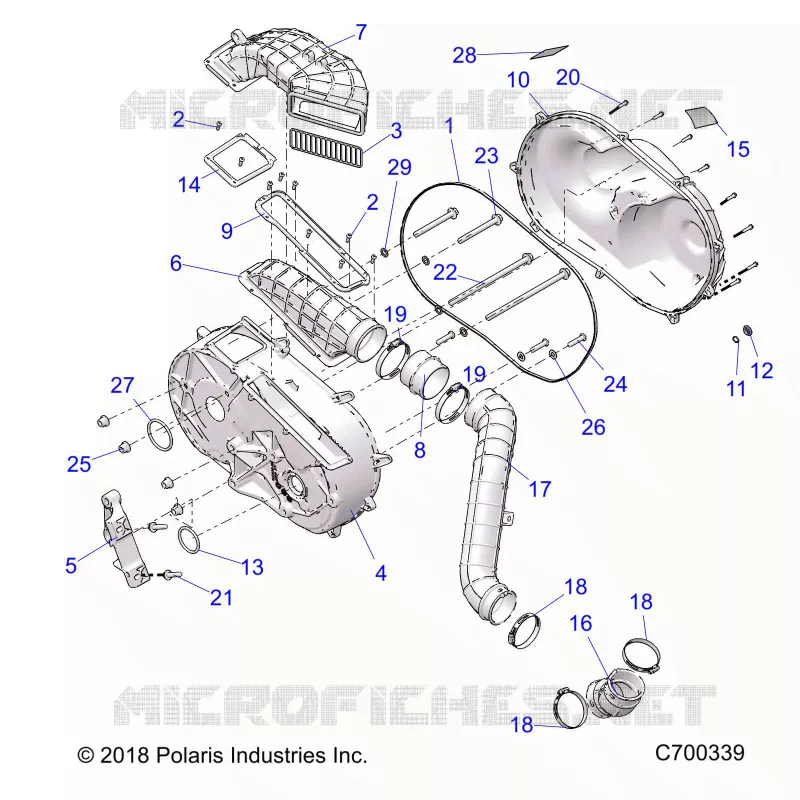 TREN, CLUTCH COVER AND DUCTING