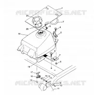MONTAJE DEL DEPÓSITO DE COMBUSTIBLE 2X4 350L W937539 (4924032403007A)