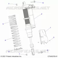 SUSPENSION, REAR MONTAJE DE DESCARGA, DELUXE