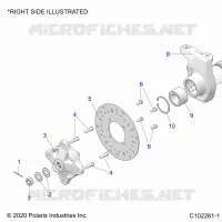 SUSPENSIÃ“N DELANTERA HUB, CARRIER, AND BRAKE DISC