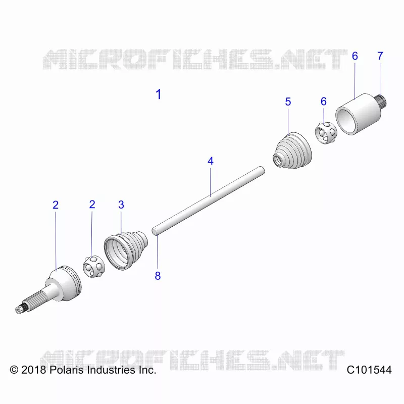 TREN, REAR DRIVE SHAFT 