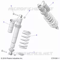 SUSPENSION, REAR MONTAJE DE DESCARGA