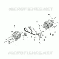 ENGINE, ALTERNADOR AND COMPRESSOR