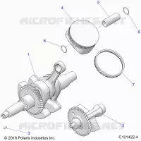ENGINE, CIGUEÑAL, PISTON AND BALANCE SHAFT