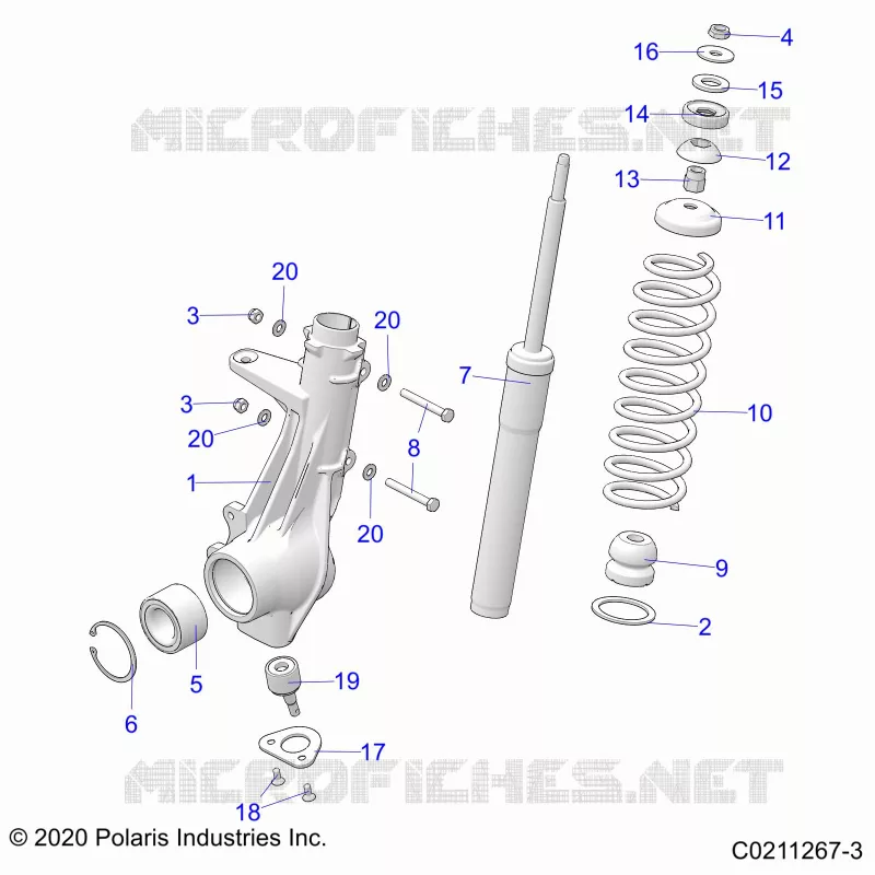 SUSPENSION, PUNTAL DELANTERO