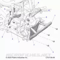CHASSIS, FRONT GEARCASE AND PARACHOQUES DELANTERA