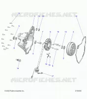 ENGINE, STATOR COVER AND FLYRUEDA