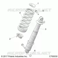 SUSPENSION, REAR MONTAJE DE DESCARGA