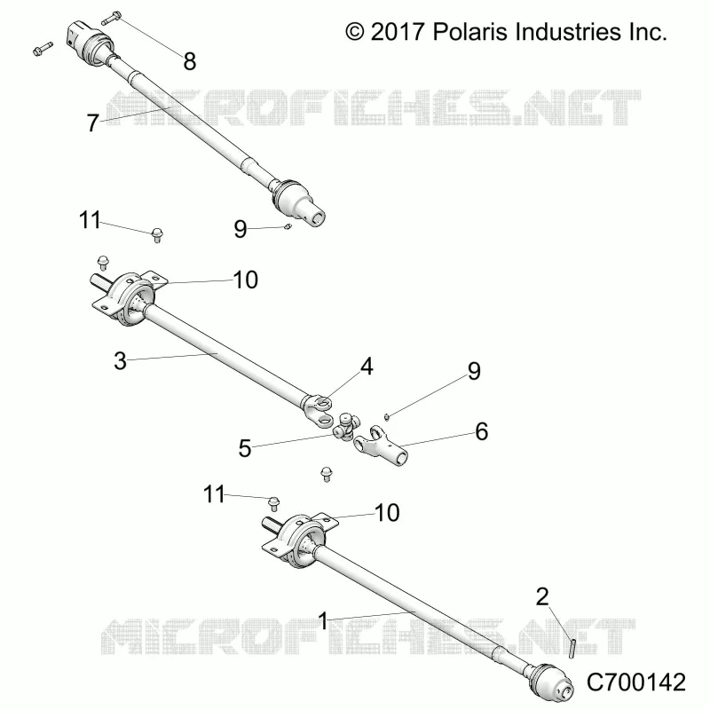 TREN, FRONT, MID, REAR PROP SHAFT