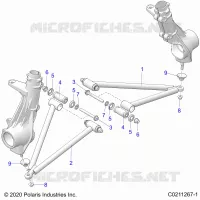 SUSPENSION, A-ARM AND PUNTAL MOUNTING