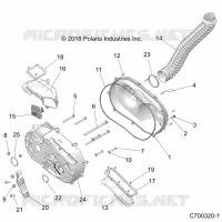 TREN, CLUTCH COVER AND DUCTING