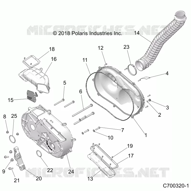 TREN, CLUTCH COVER AND DUCTING