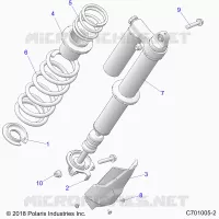 SUSPENSION, REAR MONTAJE DE DESCARGA
