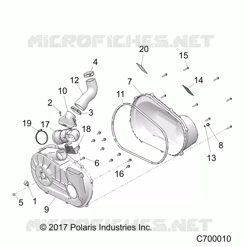 TREN, CLUTCH COVER AND DUCTING