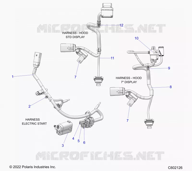 ELECTRICA, WIRE HARNESS, HOOD, ELEC. START