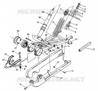 Trasera del brazo oscilante y CHOQUE 6X6 350L W938739 (4924062406037A)