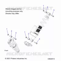SUSPENSION, MONTAJE DE DESCARGA, REAR SUSP.