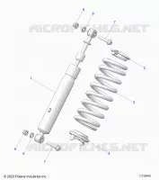 SUSPENSION, REAR MONTAJE DE DESCARGA