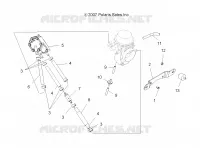 MOTOR, CARBURADOR MOUNTING AND BOMBA DE COMBUSTIBLE AND LINES