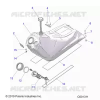 SISTEMA DE COMBUSTIBLE, FUEL TANK ASM.