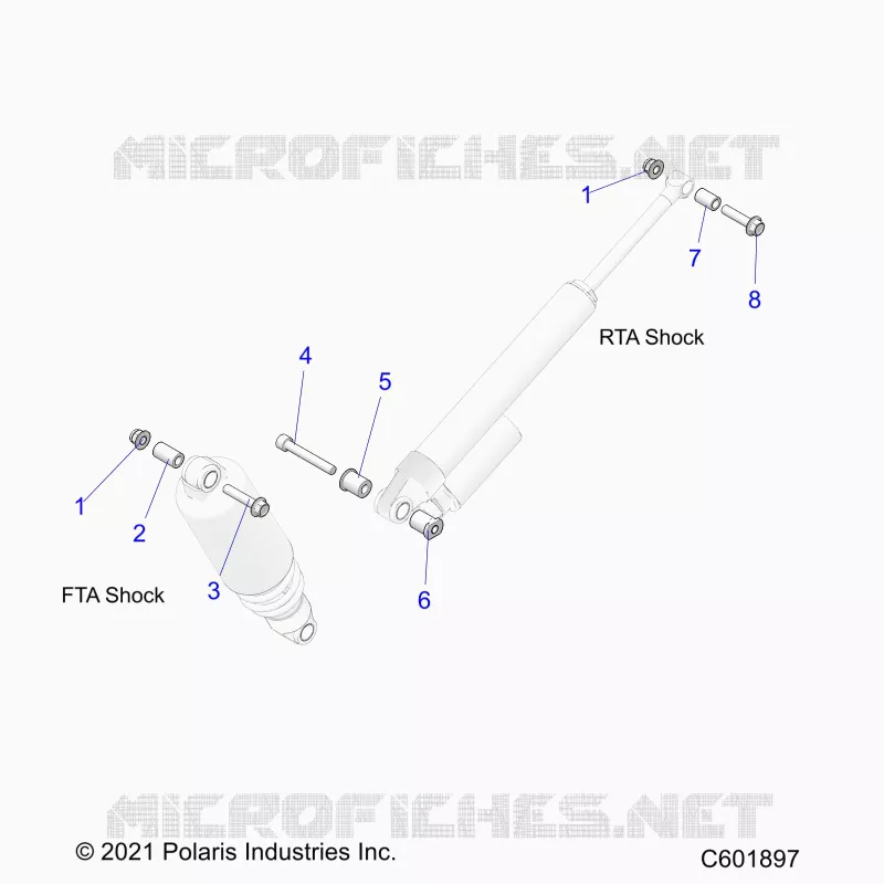 SUSPENSION, MONTAJE DE DESCARGA, REAR SUSP.