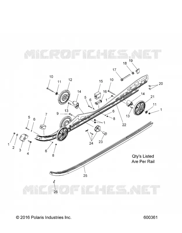 SUSPENSION, RAIL, LH/RH