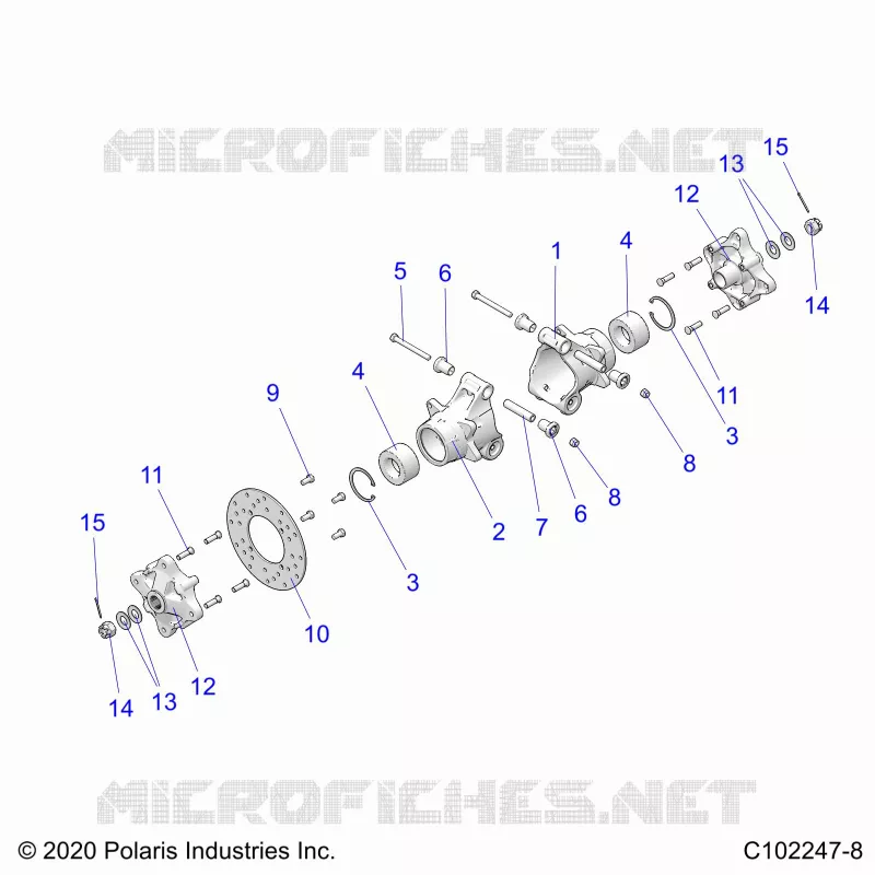 SUSPENSION TRASERA HUBS, CARRIER AND BRAKE DISC