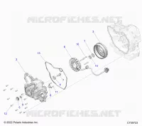 ENGINE, STATOR COVER AND FLYRUEDA